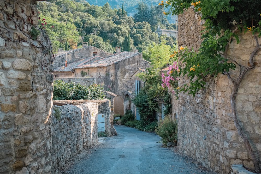 a street in Oppède-le-Vieux, in the south of France