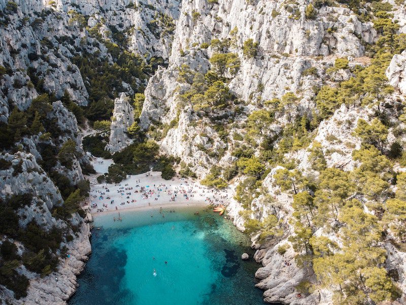 a view of a calanques in cassis france