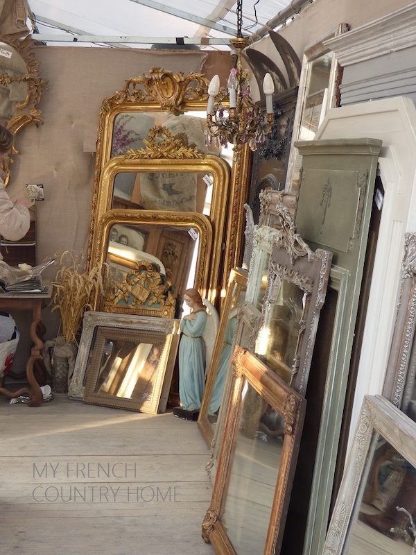 mirrors at antiques fair