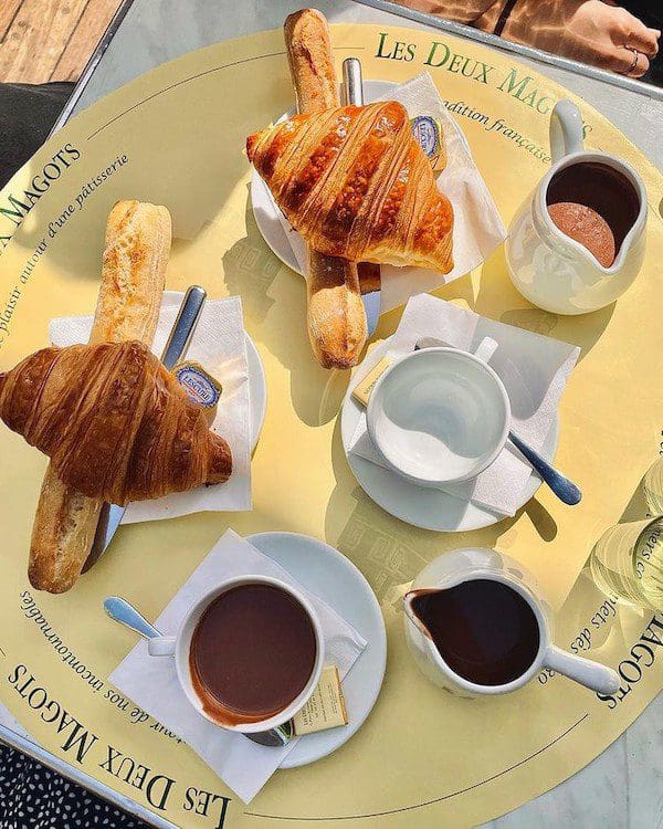 table with croissants