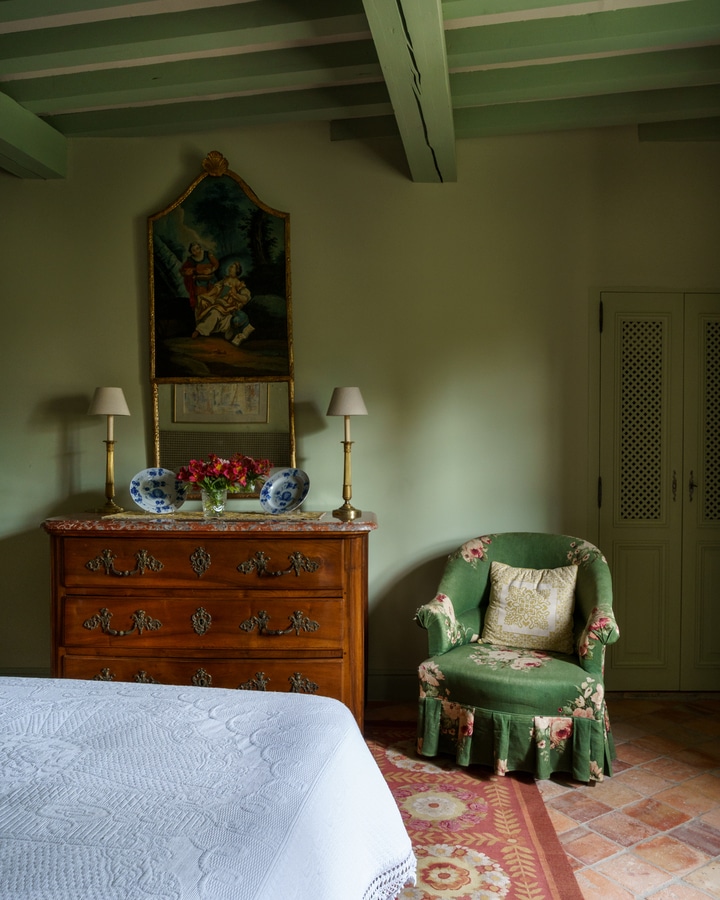 Green bedroom : MFCH French Bedroom Design Inspiration