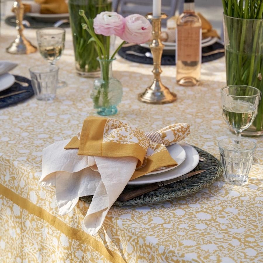 couleur nature yellow french table napkins