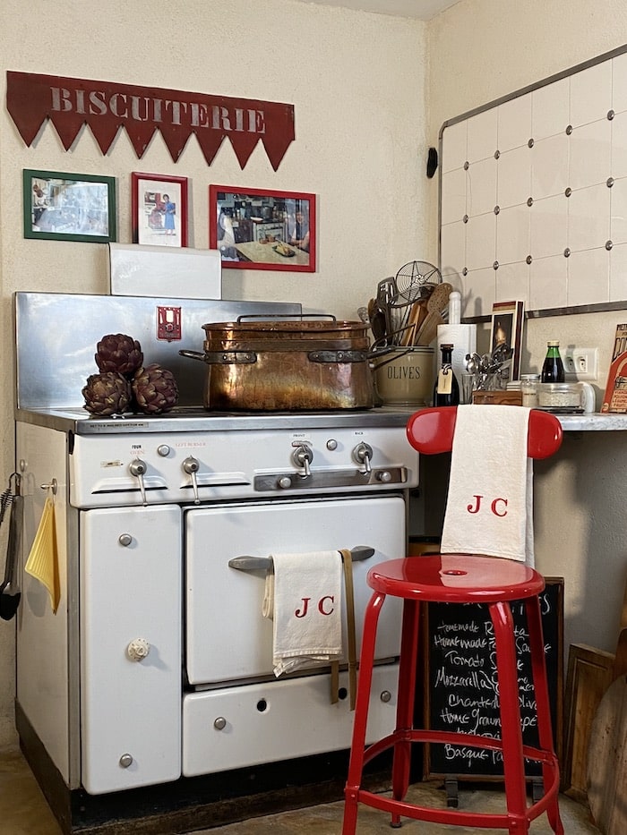 julia child oven and stove with patricia wells antiques