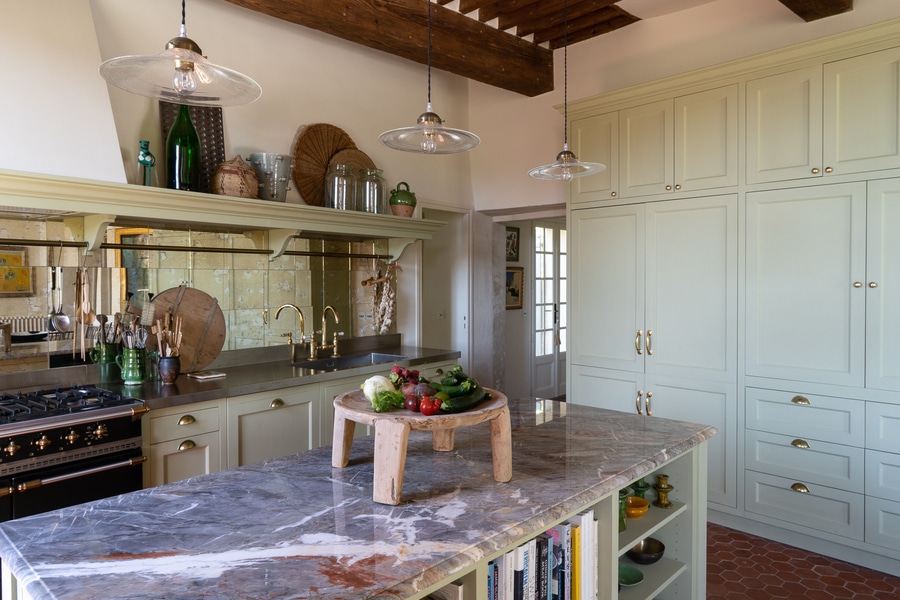 Green kitchen- French Kitchen Design Inspiration