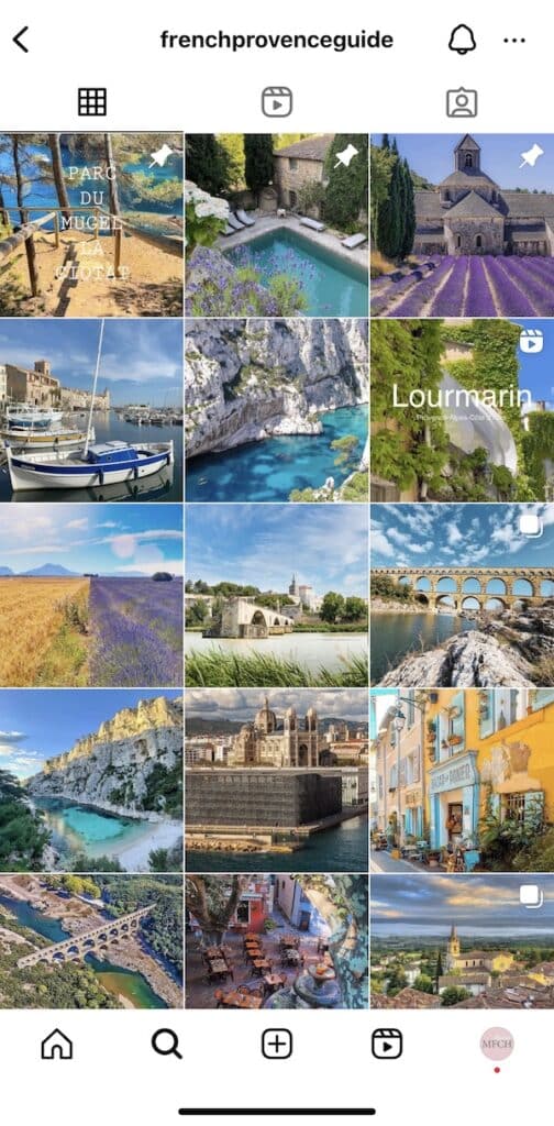 instagram feed french provence guide