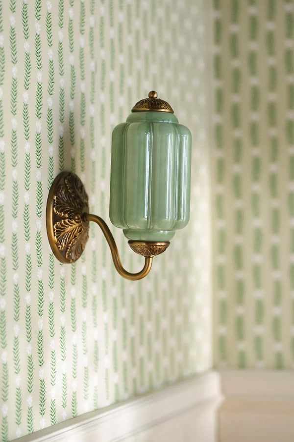 Green art deco wall sconce - French Costal Interior Design