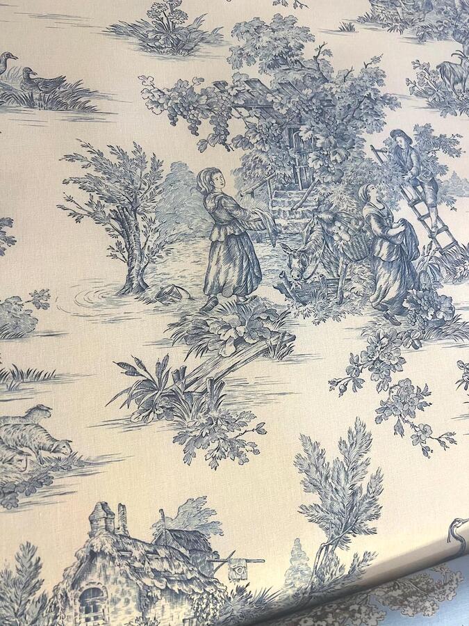 Toile de Jouy in blue and white