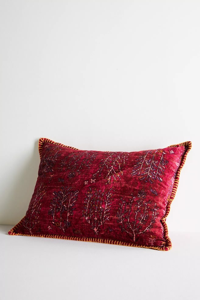 red velvet pillow